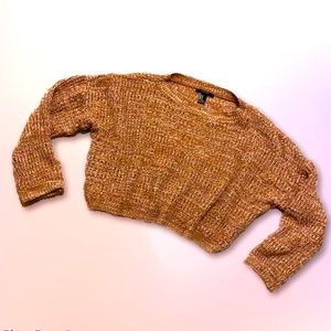 Forever 21 | Marled Sweater chunky knit Pullover cropped oversized cozy comfy